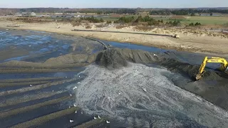 Pumping Sand onto Hammonasset Beach