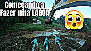 Escavadeira hidráulica… começando LAGOA…parte 01