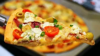 Delicious homemade pizza. Easy recipe