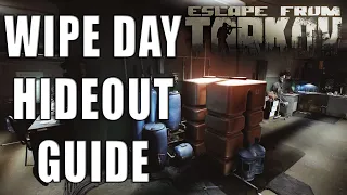Tarkov Wipe Hideout Guide - lvl 2 on Day 1- Escape from Tarkov Hideout Guide
