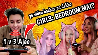 ME: 1V3 AJAO -- GIRLS: BEDROOM MAI ? 😜 | 6-FINGERS CLAW IPAD PRO 90 FPS HANDCAM GAMEPLAY