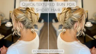 Live with Pam - Very Quick High Bun for Short Hair Gorgeous Bridal Up-Do!