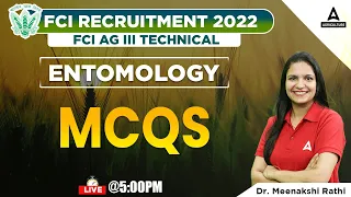 FCI Recruitment 2022 |  Entomology Mcqs | By Dr. Meenakshi Rathi | FCI AG 3 Technical