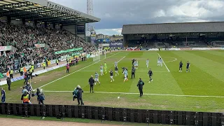 CELTIC FANS CELEBRATING AFTER BEATING DUNDEE 2-1 AND GETTING ANOTHER 3 POINTS