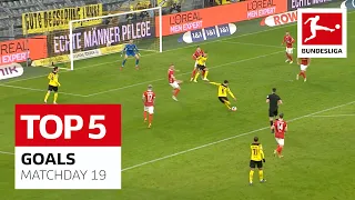 Top 5 Goals • Haaland Blast, Tolisso Banger and Many More | Matchday 19 - 2021/22