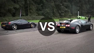 Bugatti Veyron Vs Ferrari 458 Italia Drag Race - DRAGINFO