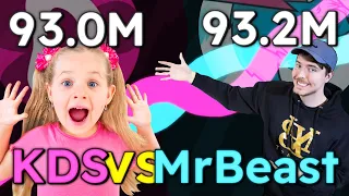 MrBeast vs Kids Diana Show - Battle for #5 (Every Hour)