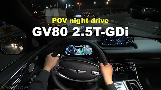 2022 Genesis GV80 6seater 2.5 T-GDi AWD POV night drive