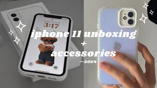 iPhone 11 + accessories unboxing | 2024