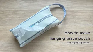 DIY hanging tissue pouch Tutorial | How to Make tissue box cover