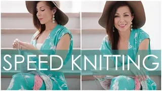 How To Knit Faster?!?! Speed Knitting for Beginners (Continental Style)