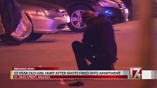 12-year-old girl wounded after shots fired into Raleigh apartment, police say