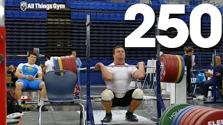 Alexandr Zaichikov 250kg Front Squat 2015 World Weightlifting Championships Training Hall