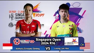 Anthony Sinisuka Ginting vs Leong Jun Hao | Singapore Open 2024