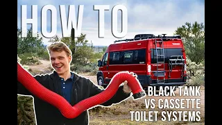 RV Van Life Toilet Systems | How To Properly Empty Your RVs Waste |  Black Tank VS Cassette Toilets