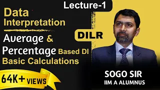 DI Lecture-1 | Basic Calculations ( Average & Percentage based DI) I DILR I CAT I SoGo (IIM A)