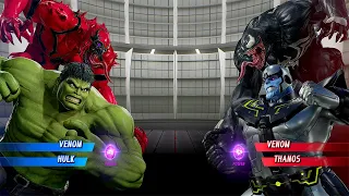 Venom & Hulk vs Thanos & Venom (EPIC BATTLE) - Marvel vs Capcom | 4K UHD Gameplay