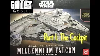 Bandai 1:144 Millennium Falcon. Part 1: The Cockpit