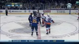 Brenden Morrow tip in goal 5-1 NY Islanders vs St. Louis Blues 12/5/13 NHL Hockey.