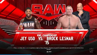 Wwe 2K24 Jey vs Brock WWE Championship