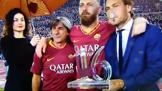 L'ADDIO DI DANIELE DE ROSSI alla ROMA. STADIO OLIMPICO in LACRIME.