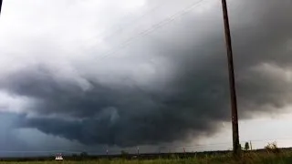 Tornado Warning- Funnel Drops Down - Awesome Structure Perkins OK (5/30/13)