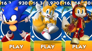 Sonic Dash - Classic Sonic vs Tails vs Dragonclaw Tails -All Characters Unlocked - Gameplay