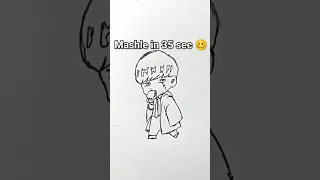 How to draw Mashle in 10 sec, 10 min, 1 hr 😱 #shorts #anime #drawing #mashle