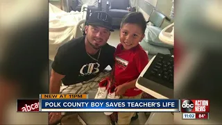 'Tiny hero' credited with saving teacher's life after medical scare