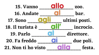 Italian grammar repetition | Preparation for an exam | Exercises | A1/2 | Learn italian free lessons