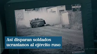 Así disparan soldados ucranianos al ejército ruso