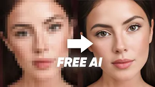 Turn Low-Res Face to High-Res with Free AI! #Shorts