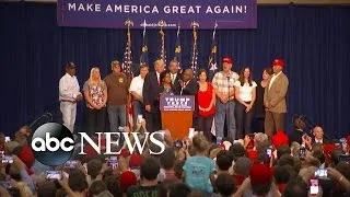 Trump Invites 'Deplorables' on Stage at NC Rally