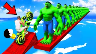 SHINCHAN AND FRANKLIN TRIED THE IMPOSSIBLE MONSTER HULK JUMP PARKOUR CHALLENGE GTA 5
