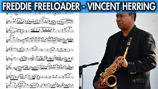 Vincent Herring on "Freddie Freeloader" - Alto Sax Solo Transcription (Eb)