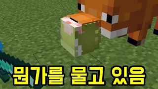 뭔가 이상한 걸 물고 있는(마인크래프트)