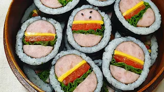 [EN Sub] Hamburger Gimbap (Kimbap)