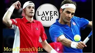 06 - Roger Federer VS John Isner • Laver Cup 2019 (HD) Highlights