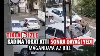 Trafikte yol verme kavgasında önce tokat attı sonra dayak yedi