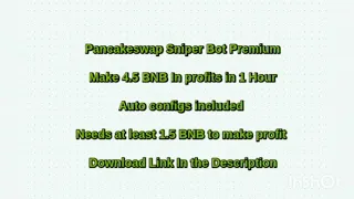 Pancakeswap & All Dex Multichain Sniper Bot Premium  - Insane Profits