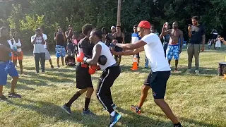 HOOD BOXING MATCH PART 1 (HE QUIT😂) CINCINNATI OHIO