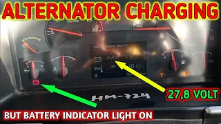 Alternator Charging But Battery Indicator Light On || Volvo Truck FM 370