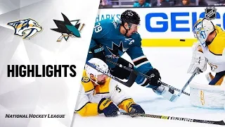 Сан-Хосе - Нэшвилл / NHL Highlights | Predators @ Sharks 11/09/19