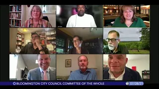 Bloomington City Council Committee Of The Whole, July 28, 2021