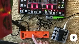 Circuit bent/modded akai rythm wolf with footswitch play, fill and tap