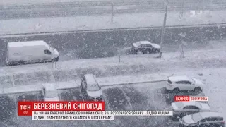 Березневий сніг випав у Вінниці