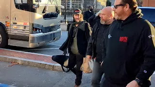 Keanu Reeves and his band Dogstar arrive to The Paradise Rock Club for Boston MA tour stop 12/12/23