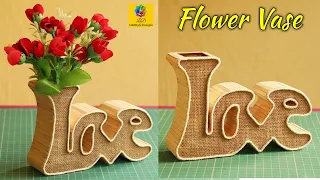 Jute craft idea | Home decorating ideas handmade Flower vase | Jute Art and Craft Decoration Design