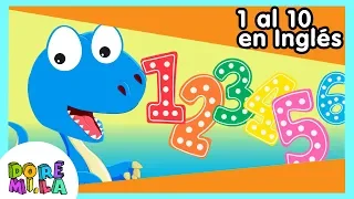 Números del 1 al 10 en inglés con dinosaurios cantando