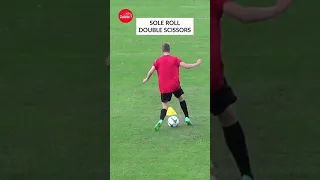 4 soccer skills to beat the defender ⚽️ Football Tricks to beat opponent and score goals #shorts